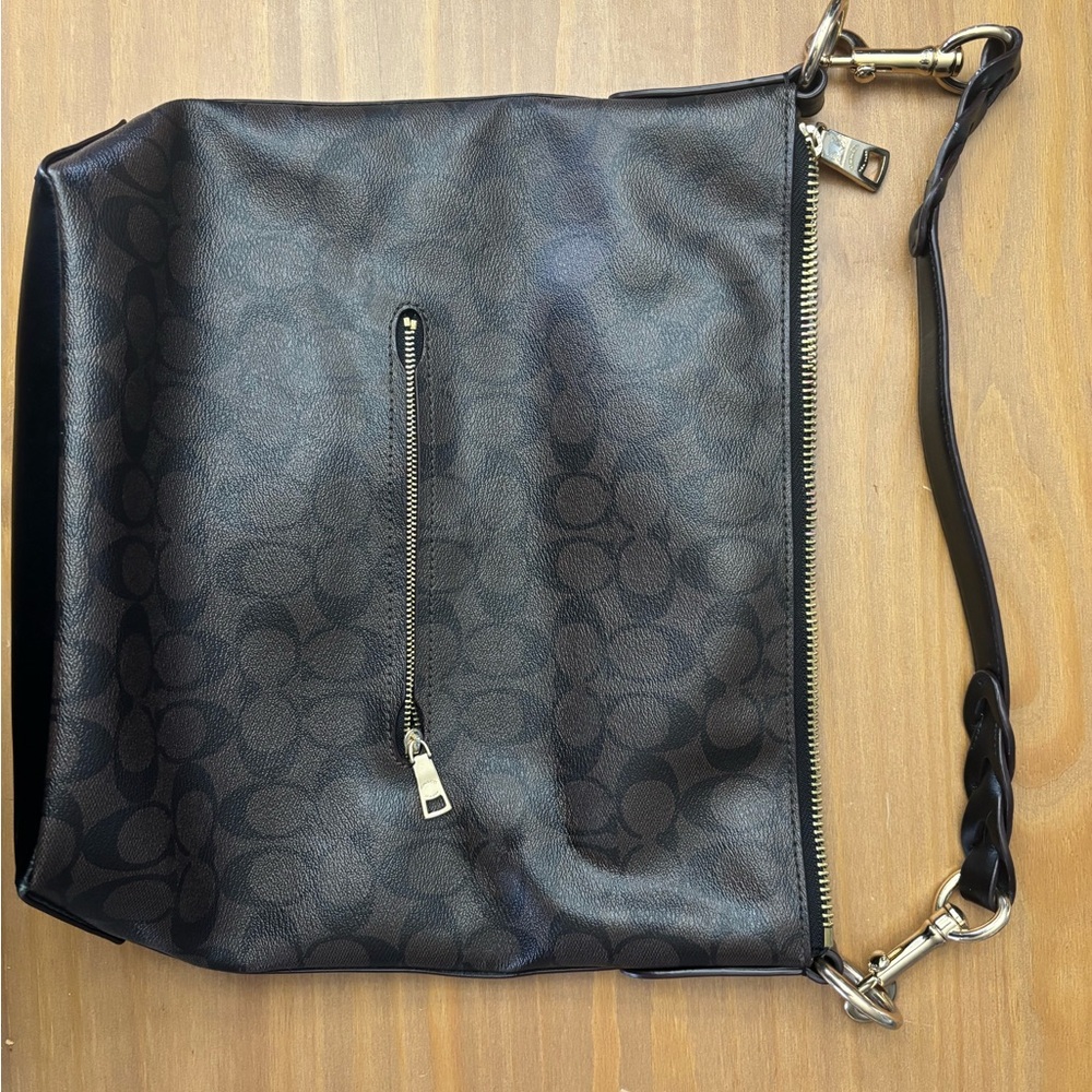 Coach Brown Monogram Shoulder Bag - Picture 3 of 8
